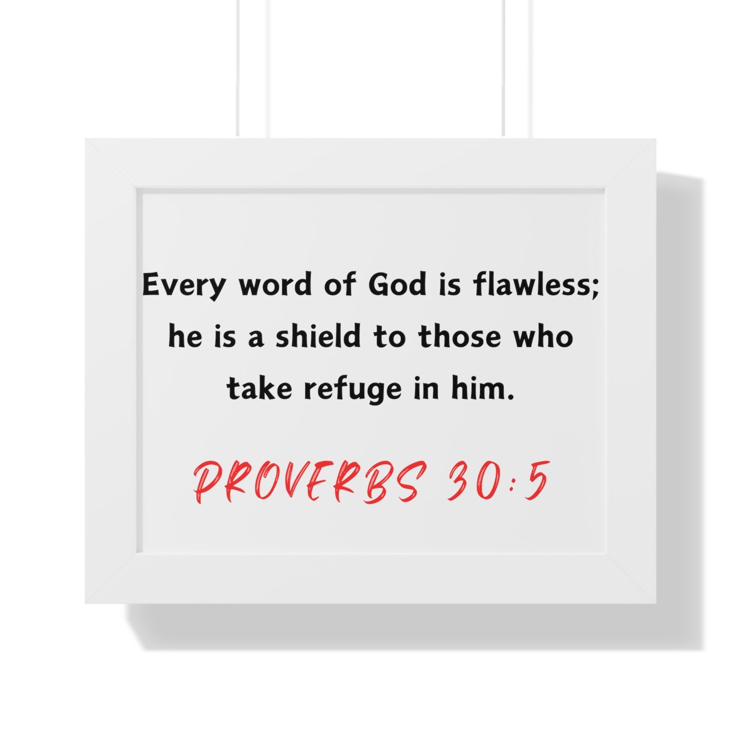 Proverbs 30:5 Framed Horizontal Poster