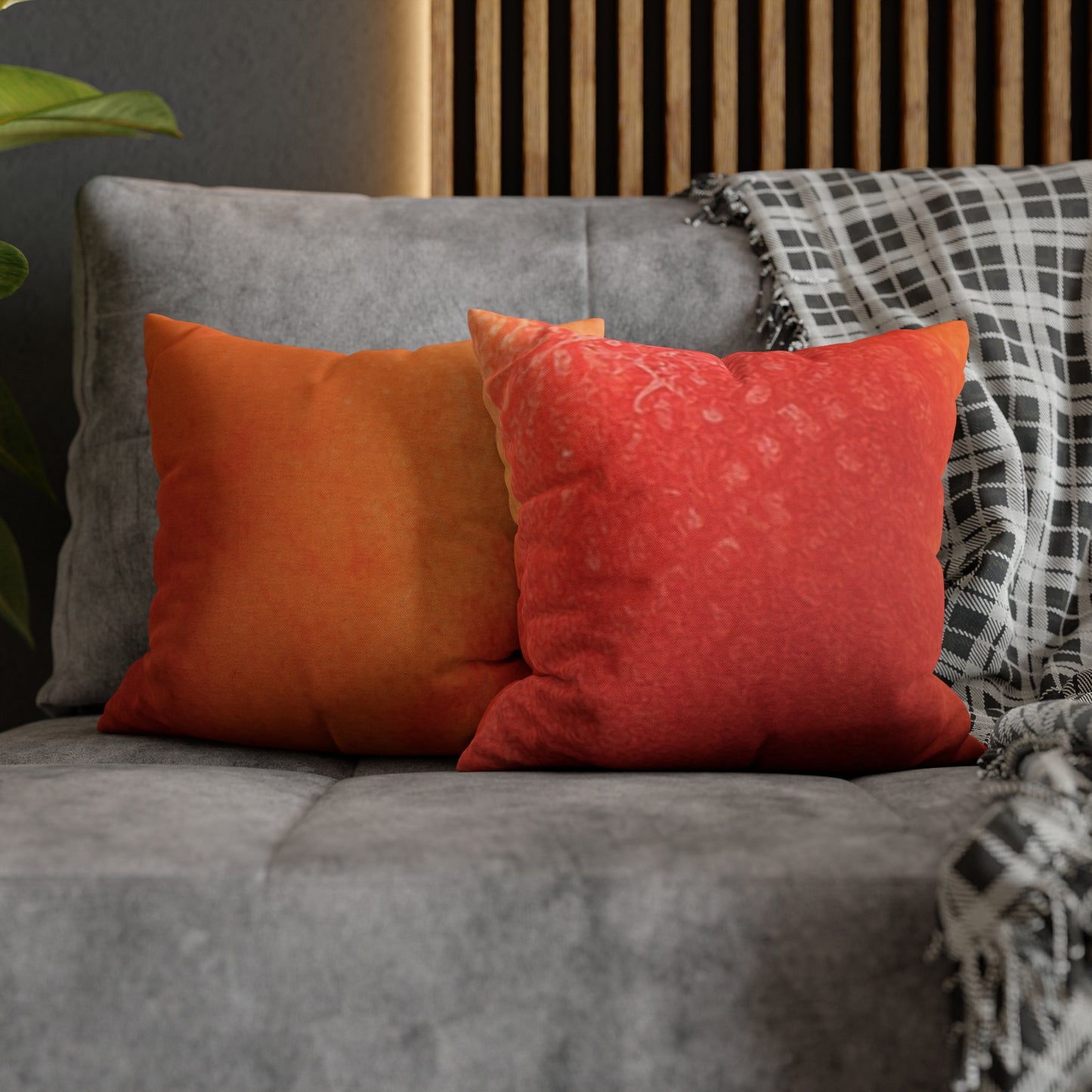 Spun Polyester Square Pillowcase peach 🍑