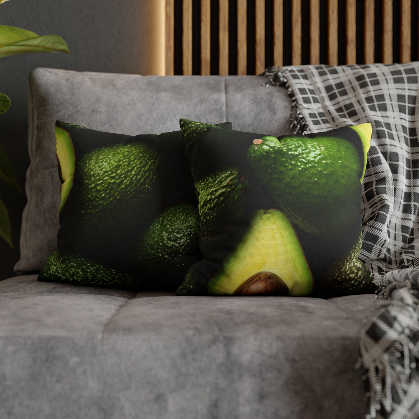 Spun Polyester Square Pillowcase Avocado 🥑