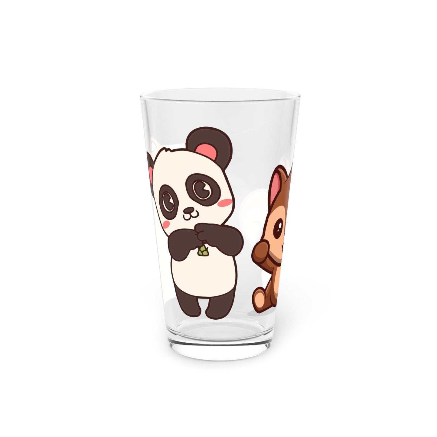 Pint Glass, 16oz Cute Animals