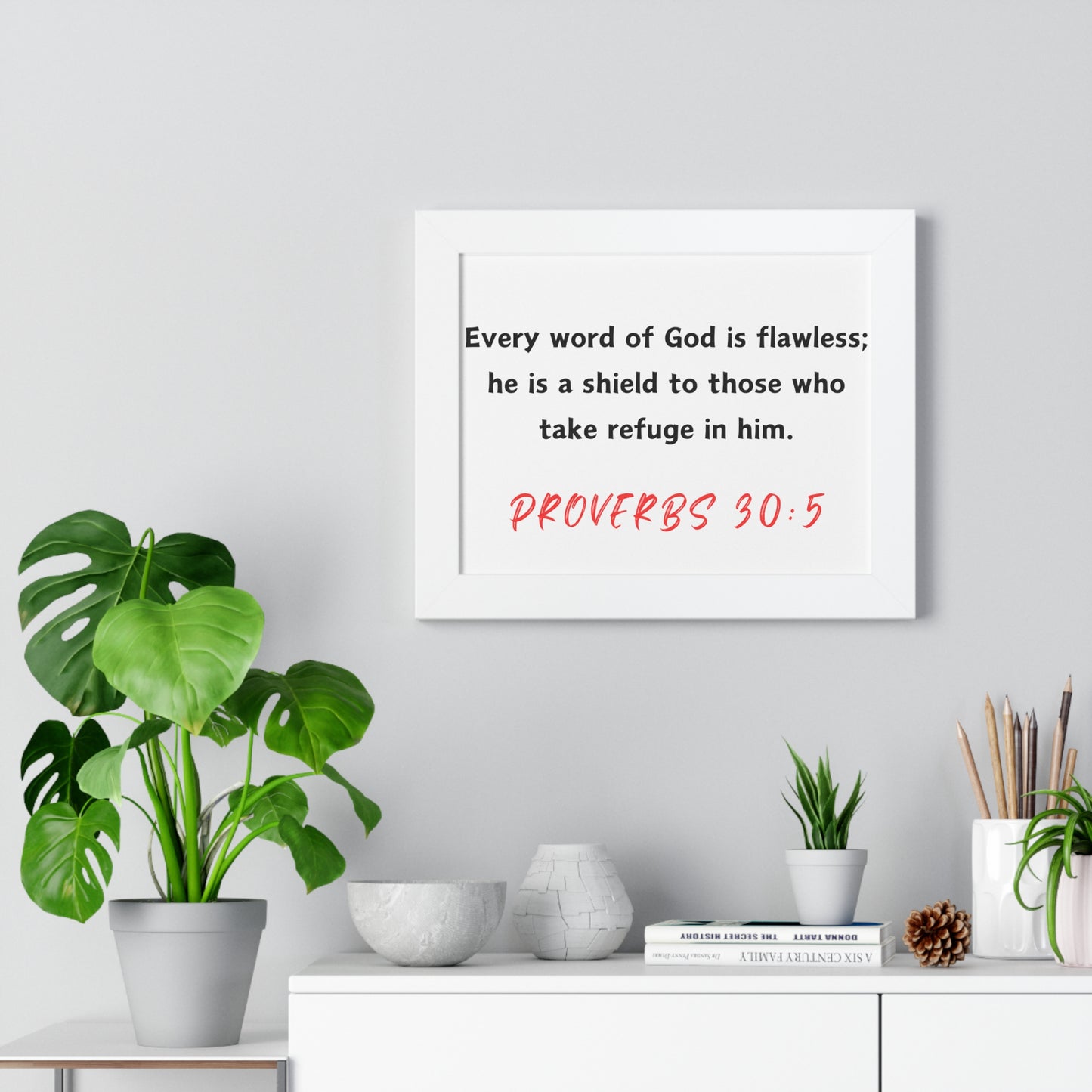 Proverbs 30:5 Framed Horizontal Poster
