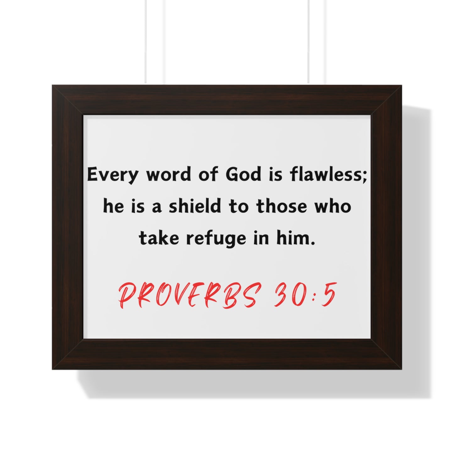 Proverbs 30:5 Framed Horizontal Poster