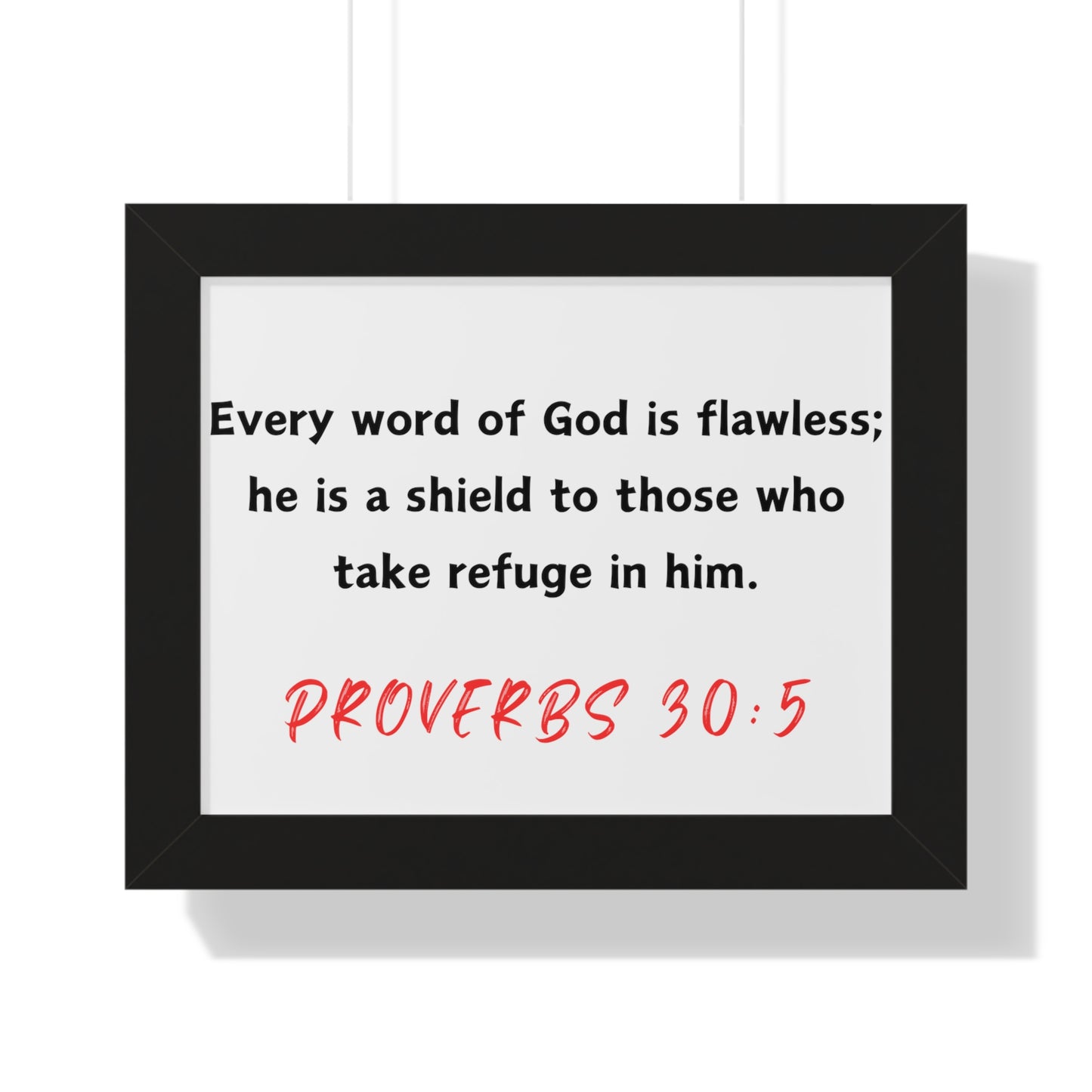 Proverbs 30:5 Framed Horizontal Poster