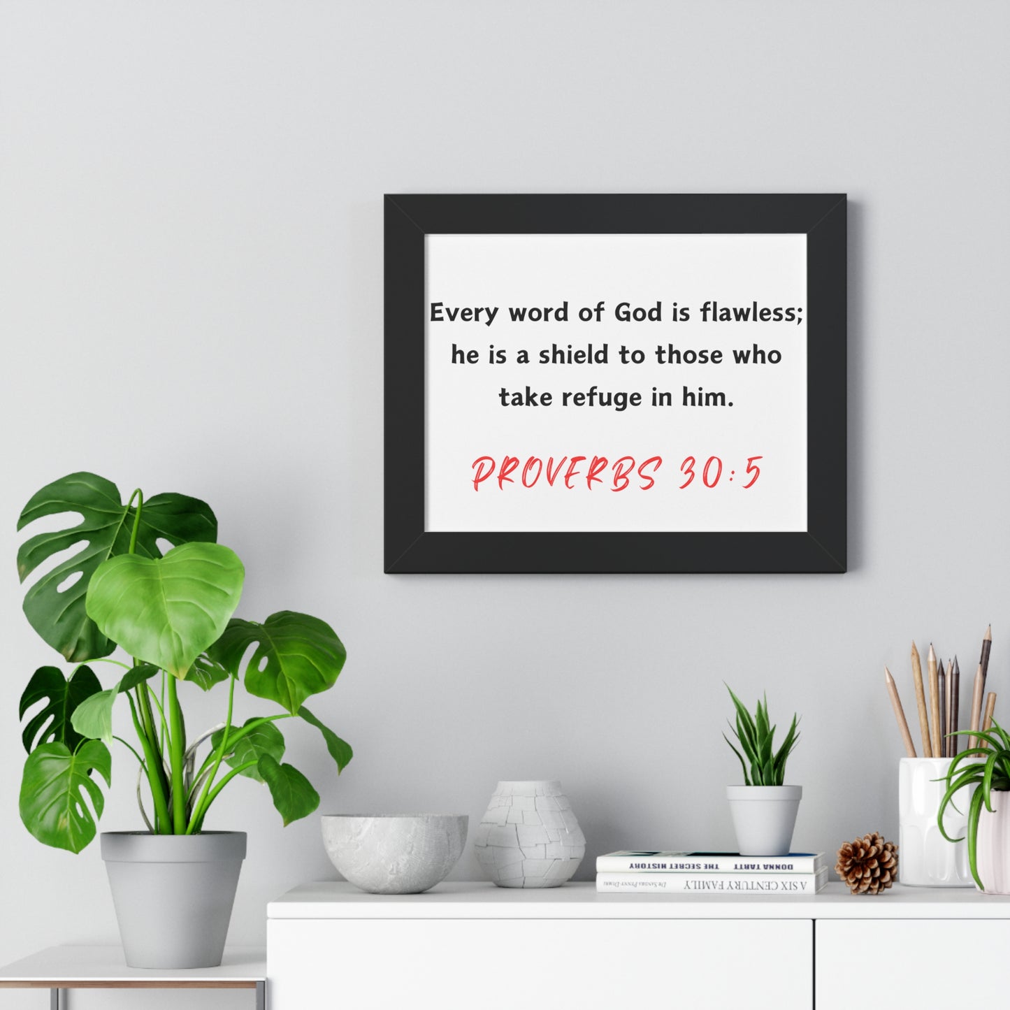 Proverbs 30:5 Framed Horizontal Poster