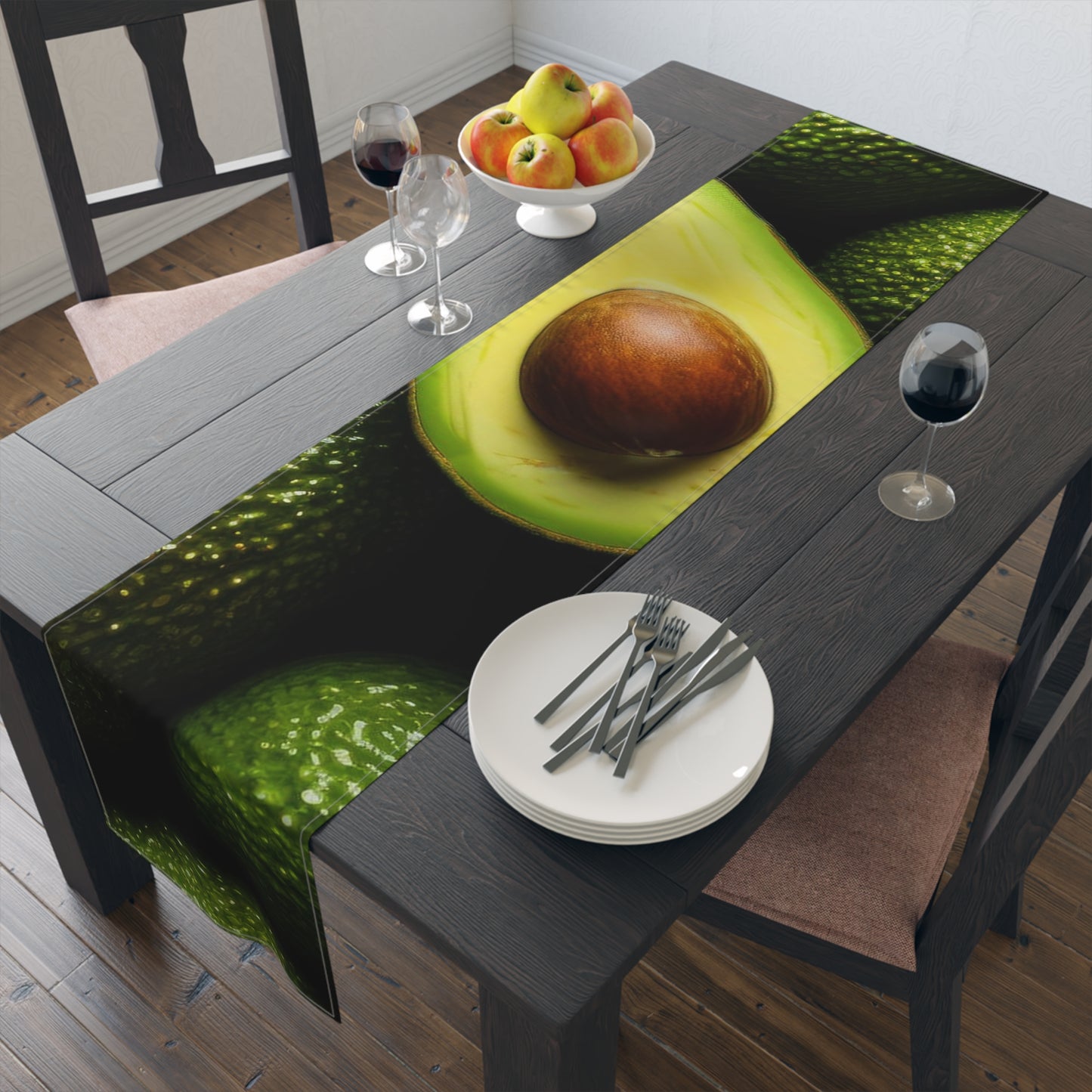 Table Runner (Cotton, Poly) Avocado