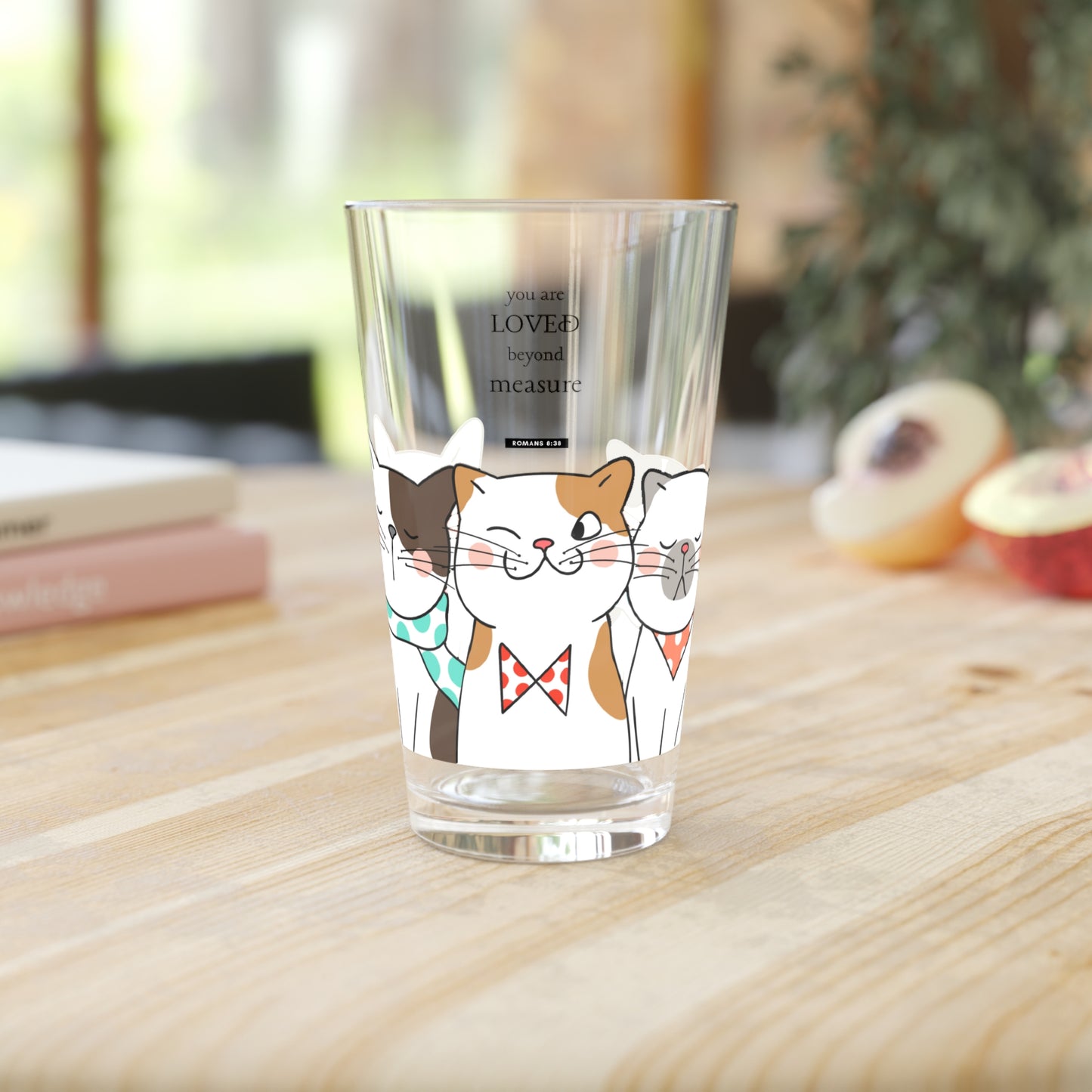 Pint Glass, 16oz Cute Kitties