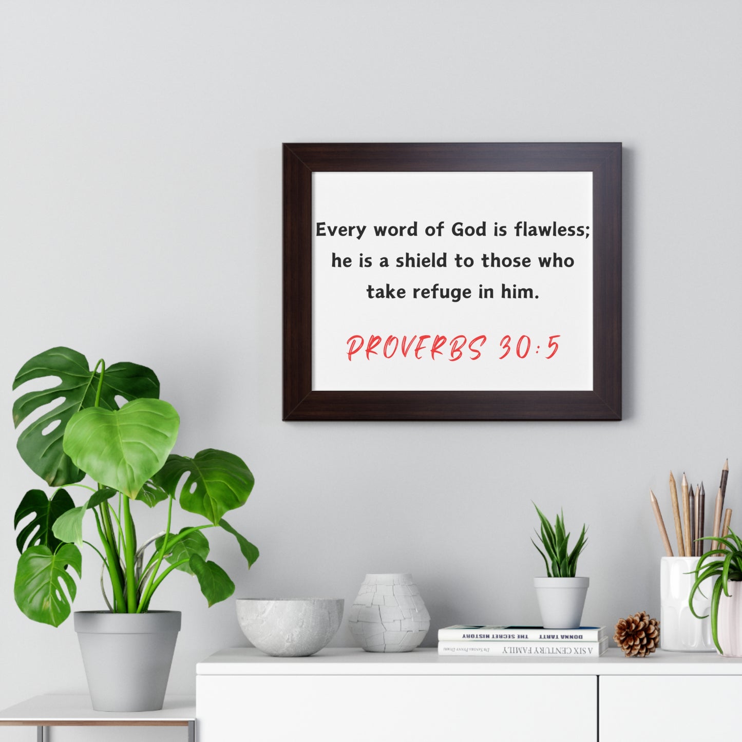 Proverbs 30:5 Framed Horizontal Poster