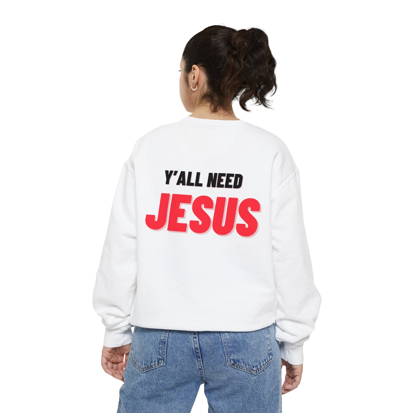 Unisex Garment-Dyed Sweatshirt Team Jesus