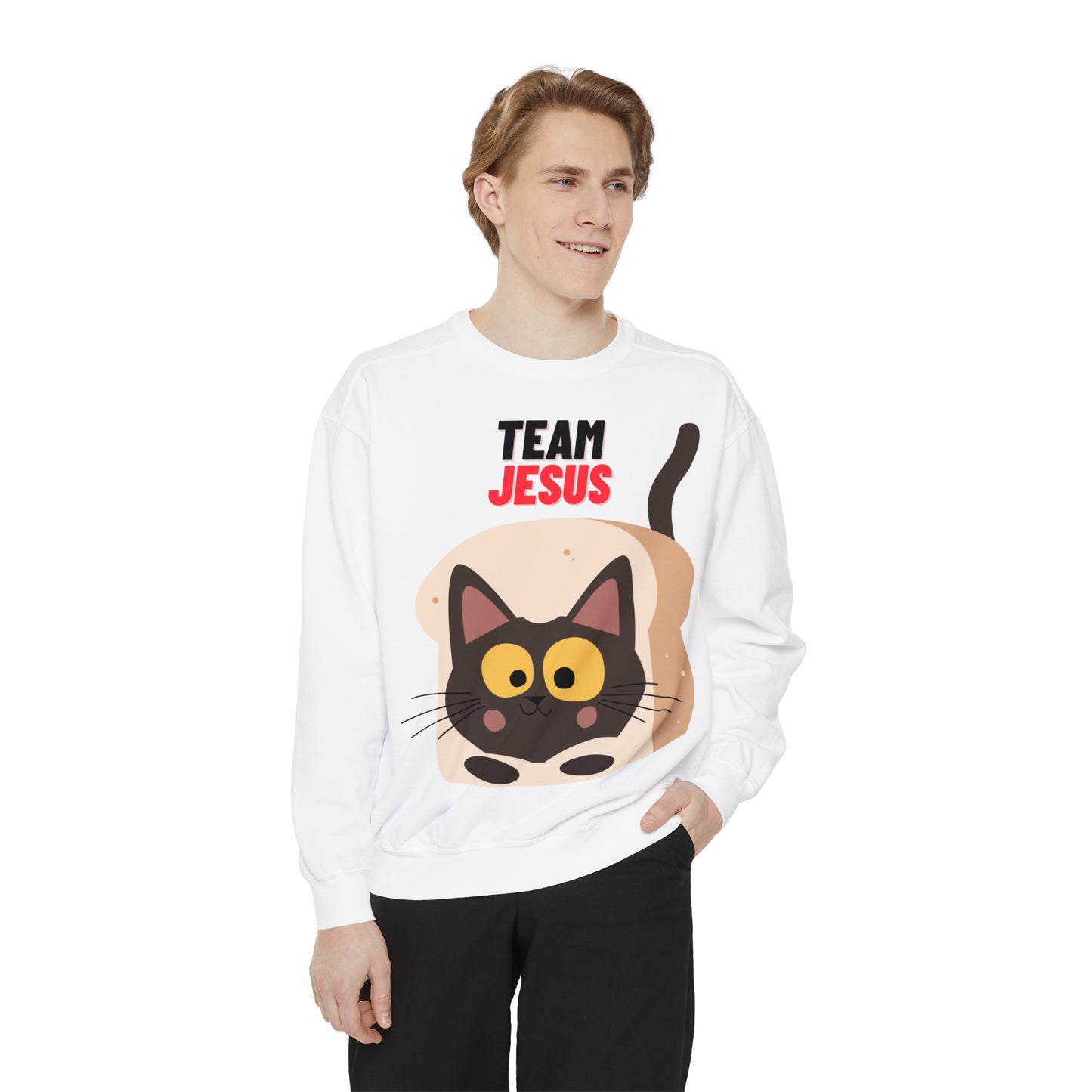 Unisex Garment-Dyed Sweatshirt Team Jesus