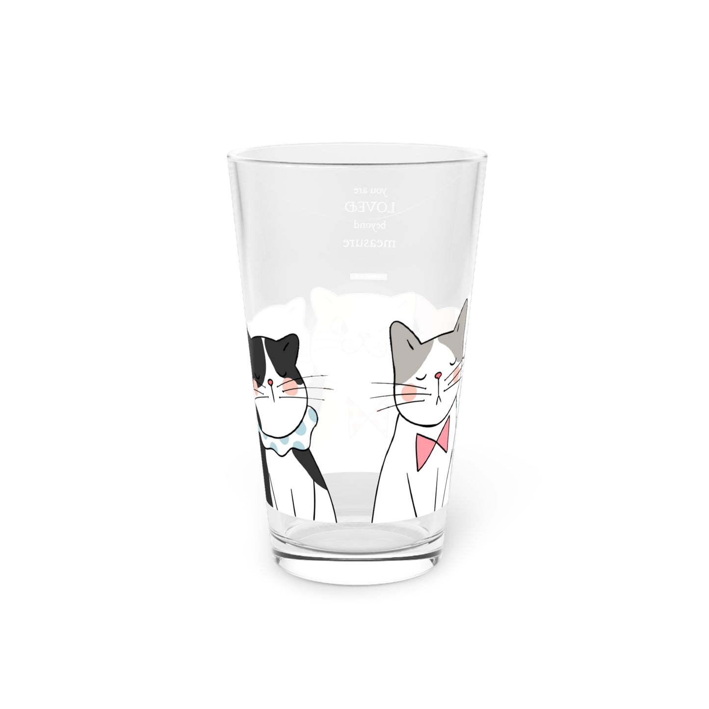 Pint Glass, 16oz Cute Kitties