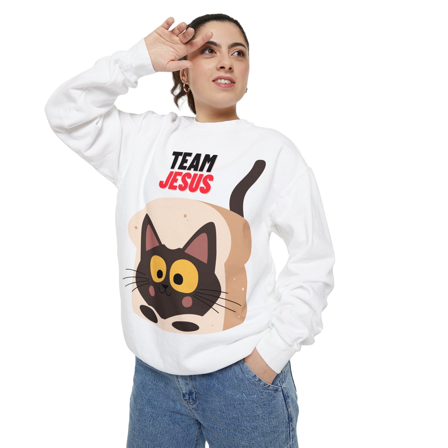 Unisex Garment-Dyed Sweatshirt Team Jesus